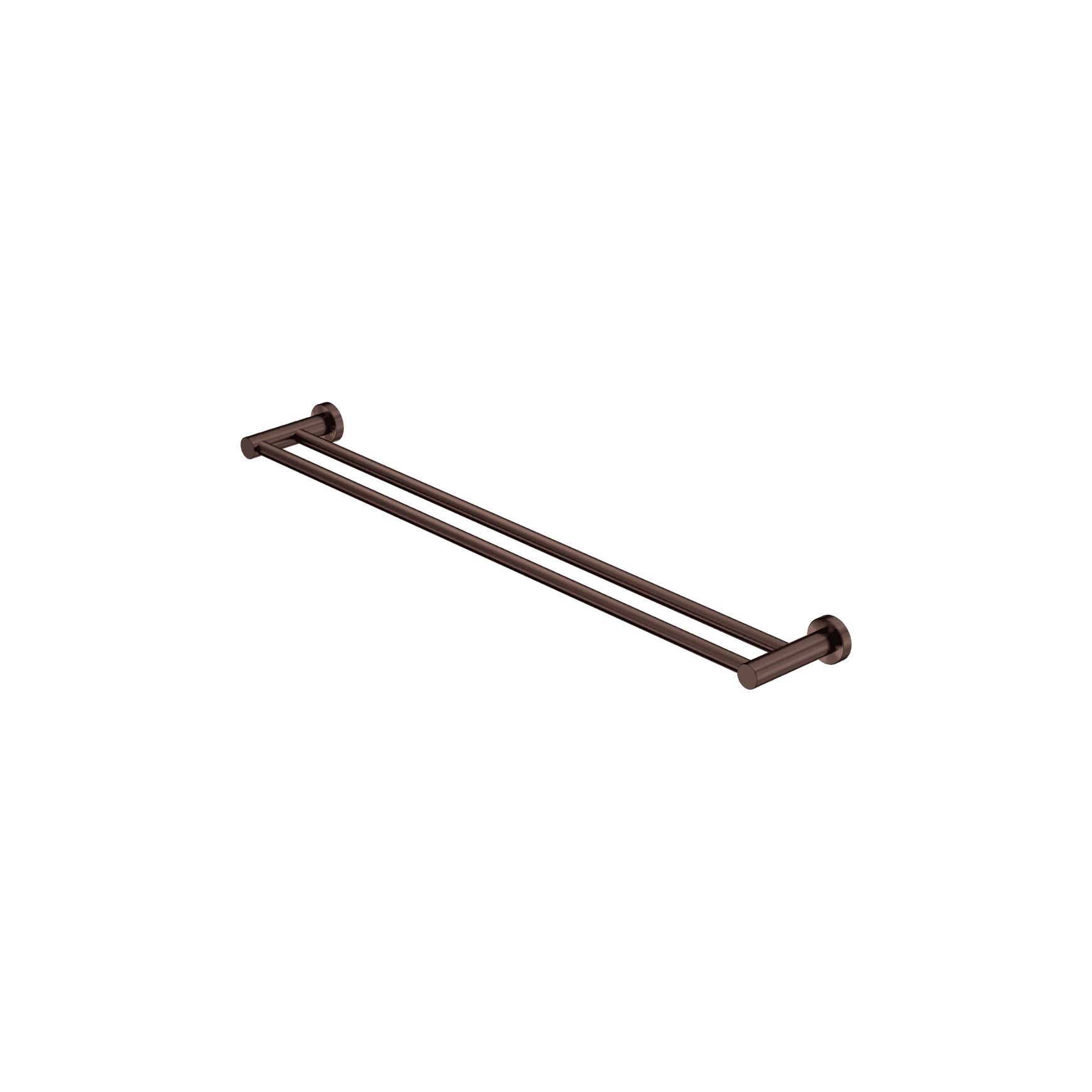 Mecca Double Towel Rail 800mm Rome Bronze