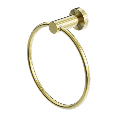 Mecca Hand Towel Ring Brushed Gold