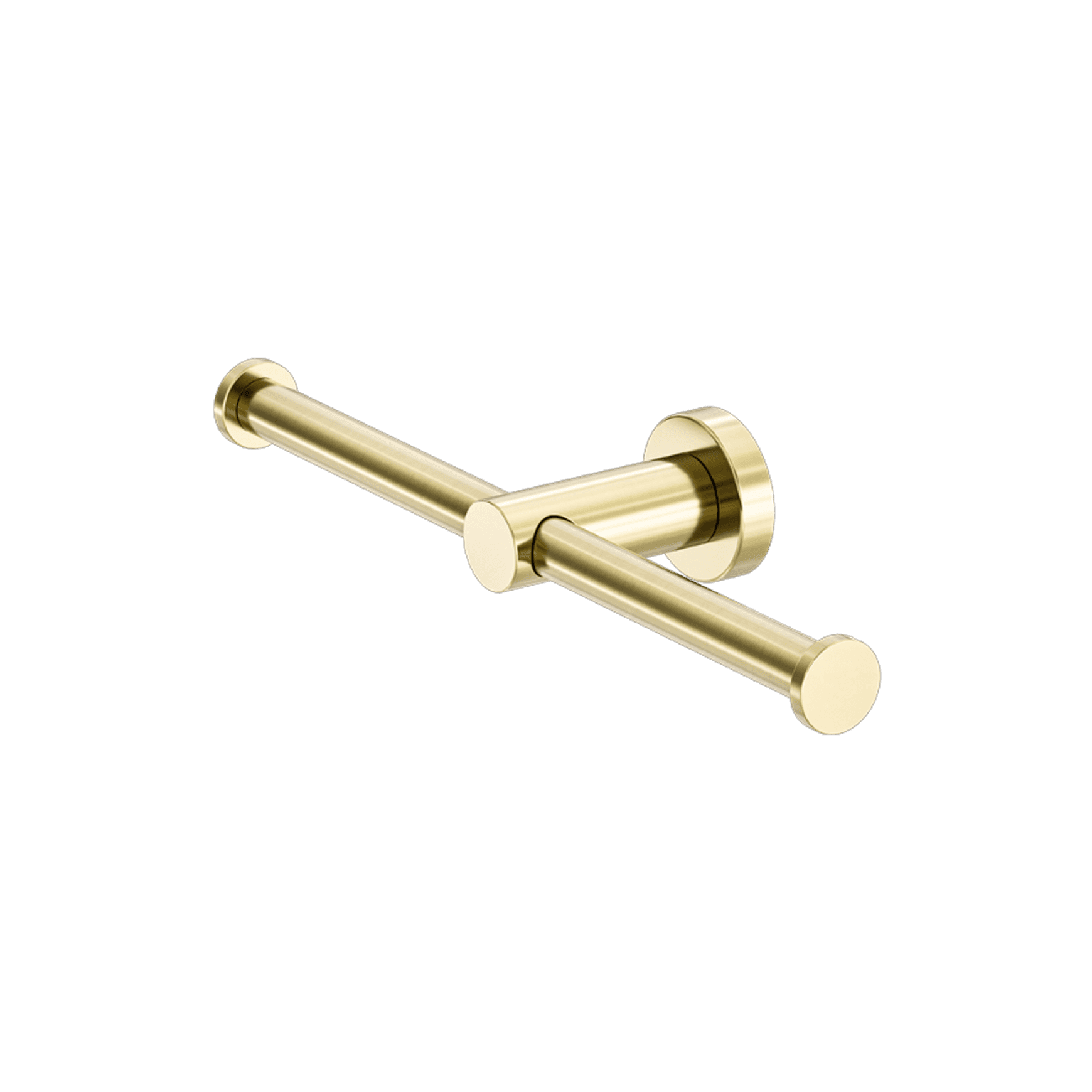 Mecca Double Toilet Roll Holder Brushed Gold