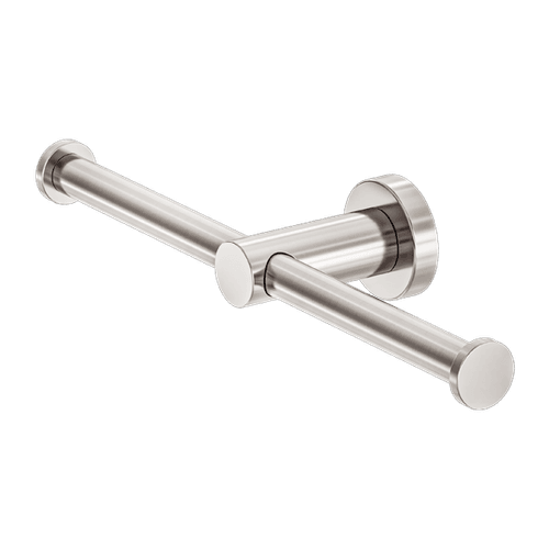 Mecca Double Toilet Roll Holder Brushed Nickel