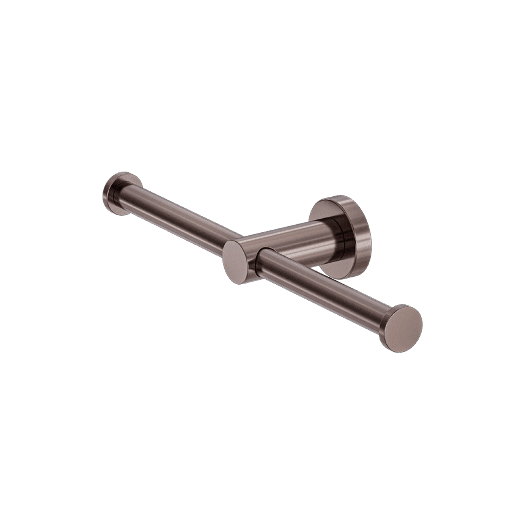 Mecca Double Toilet Roll Holder Brushed Bronze