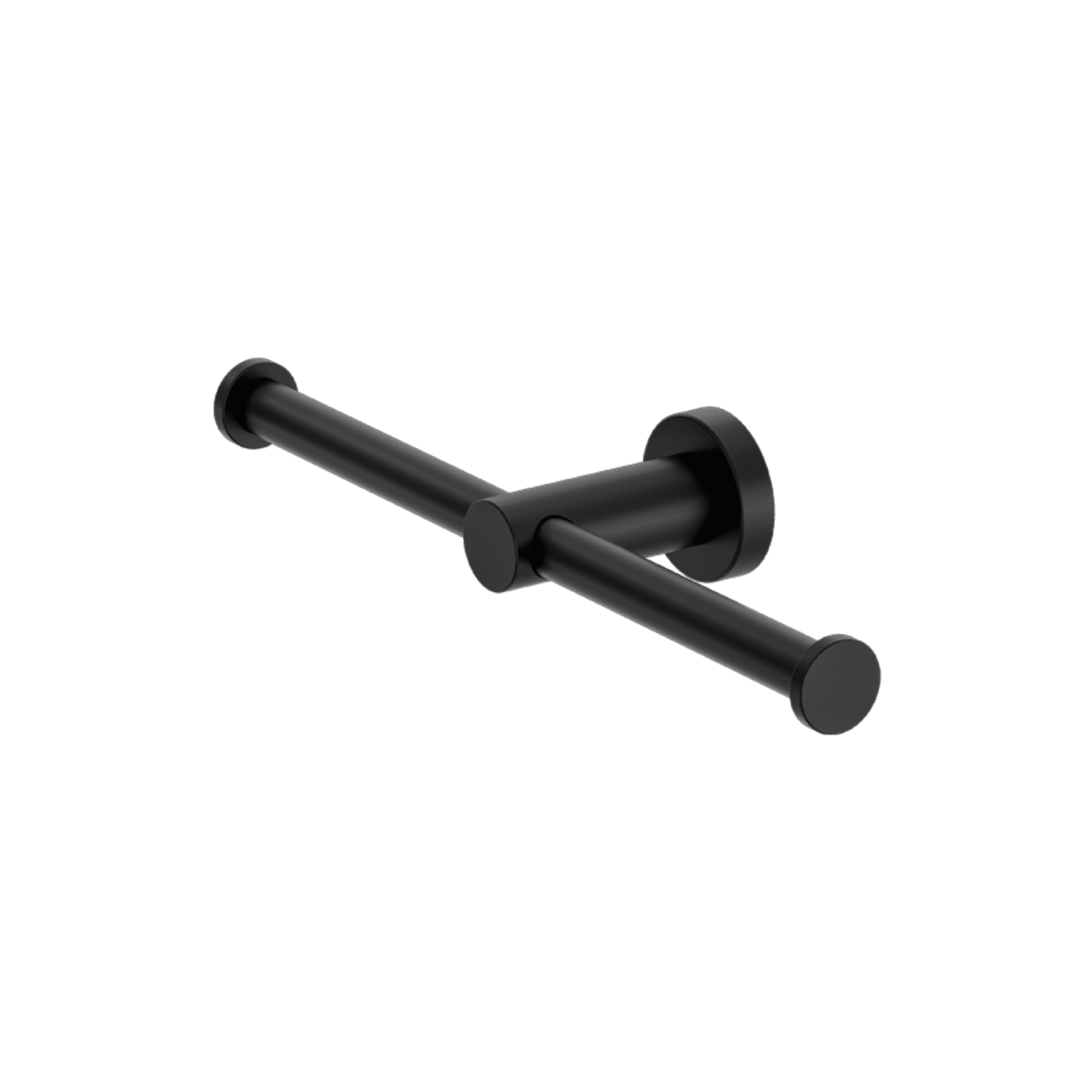 Mecca Double Toilet Roll Holder Matte Black