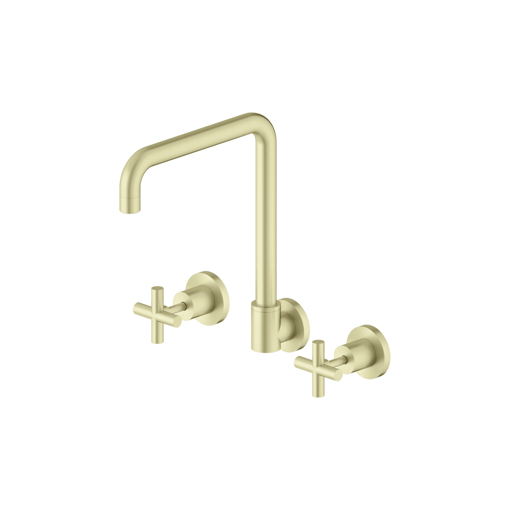 X Plus Wall Kitchen Set Swivel Spout Brushed Gold