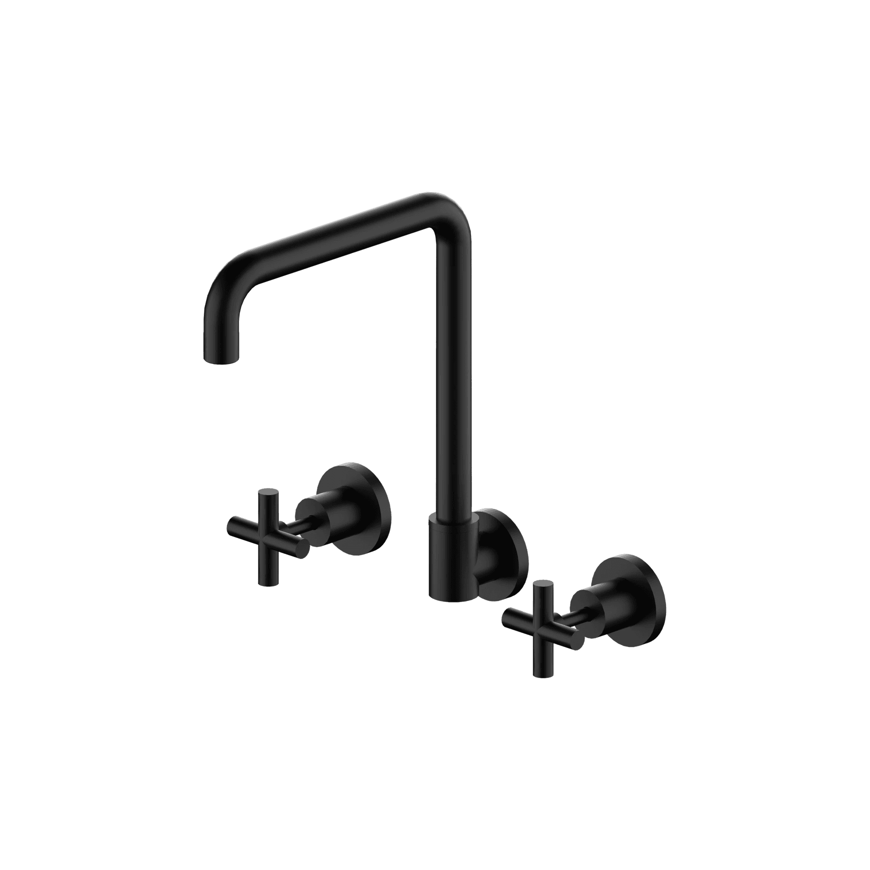 X Plus Wall Kitchen Set Swivel Spout Matte Black