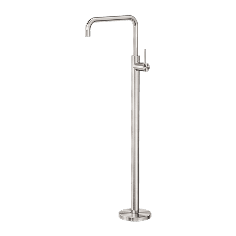 Mecca Freestanding Bath Mixer Square Shape Brushed Nickel