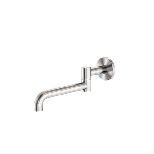 Mecca Wall Mounted Swivel Bath Spout Only 225mm Brushed Nickel