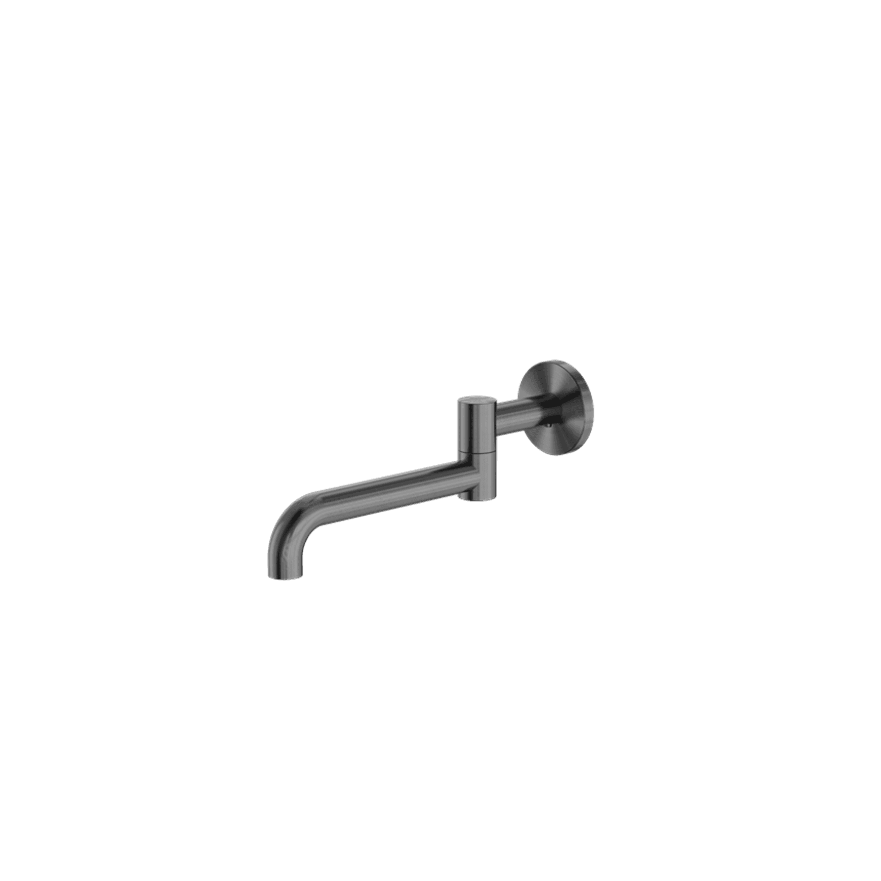 Mecca Wall Mounted Swivel Bath Spout Only 225mm Gun Metal