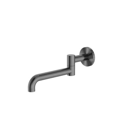 Mecca Wall Mounted Swivel Bath Spout Only 225mm Gun Metal
