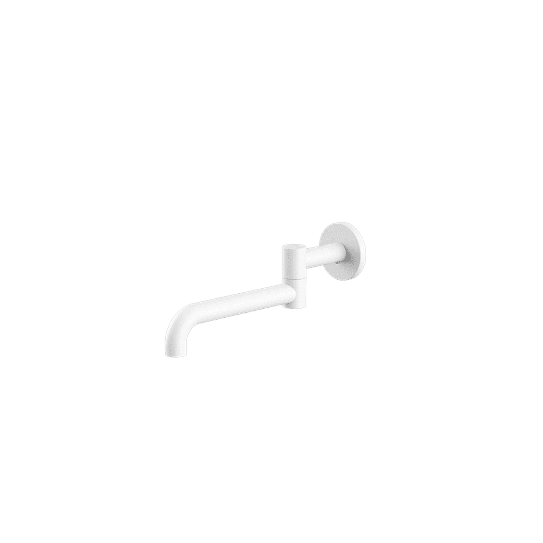 Mecca Wall Mounted Swivel Bath Spout Only 225mm Matte White