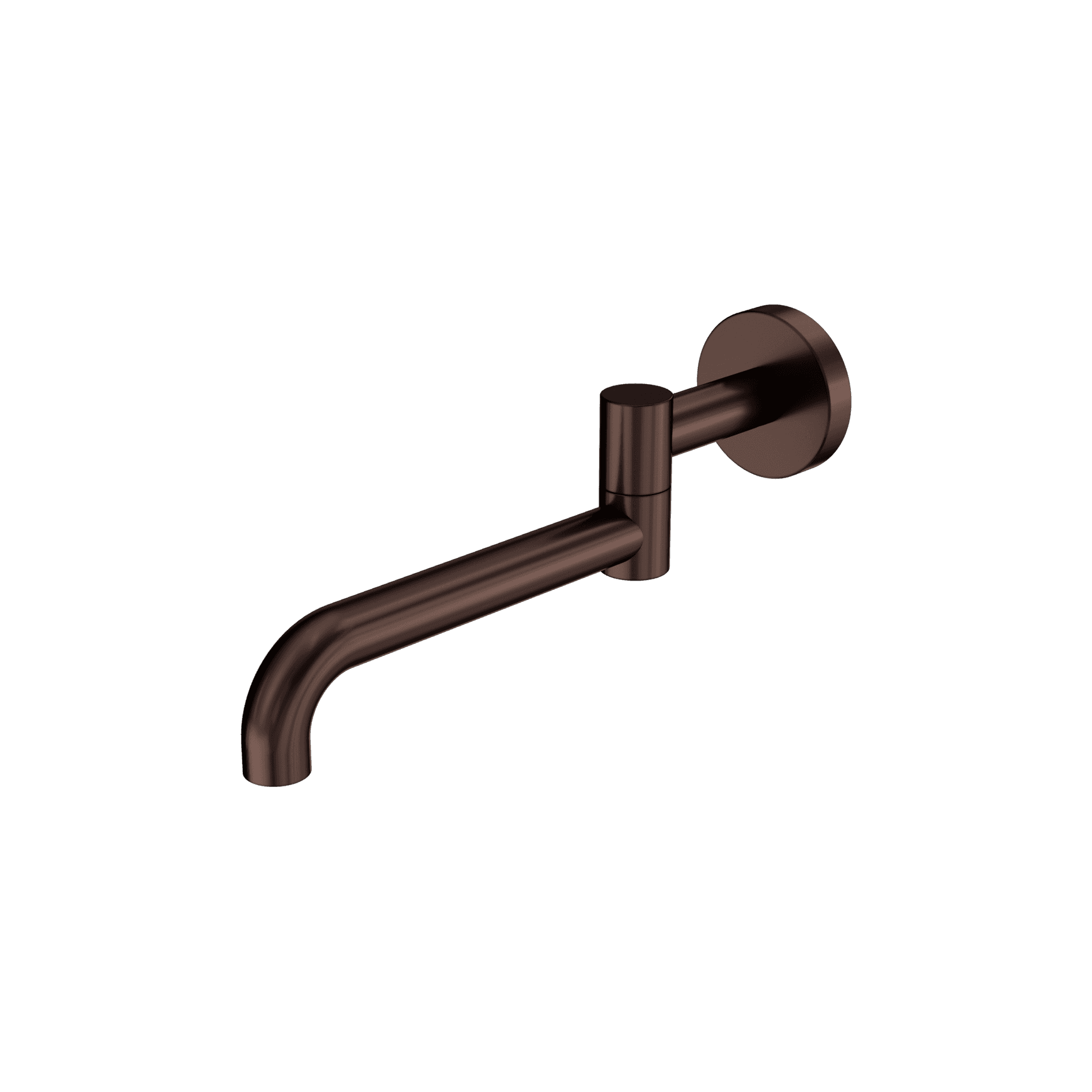 Mecca Wall Mounted Swivel Bath Spout Only 225mm II Rome Bronze
