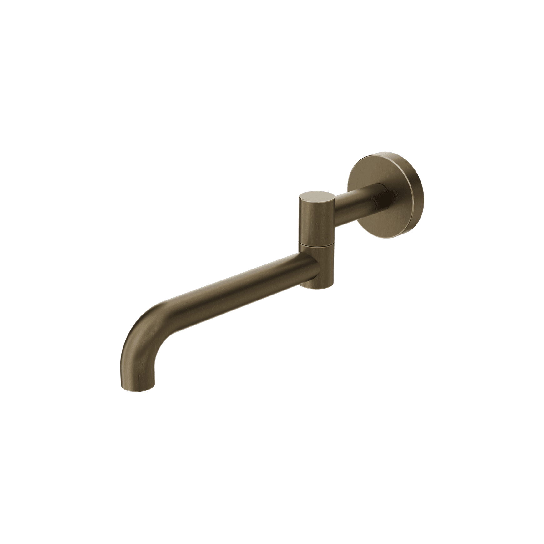 Mecca Wall Mounted Swivel Bath Spout Only 225mm II Tumbled Antique Brass