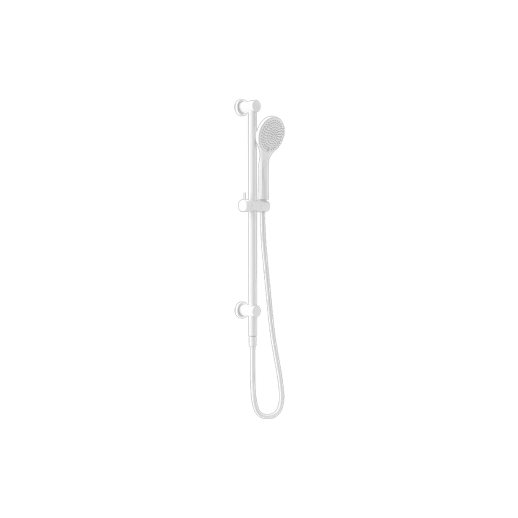 Mecca Shower Rail With Air Shower Matte White