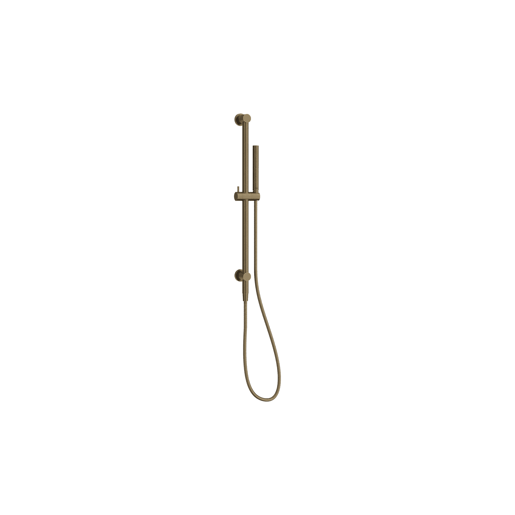 Mecca Shower Rail With Slim Hand Shower Tumbled Antique Brass