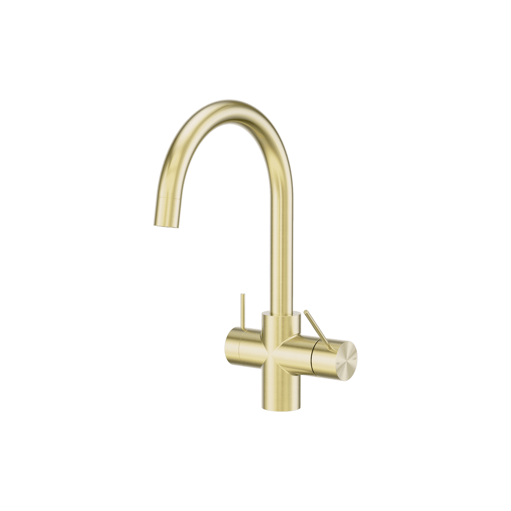 Mecca 3 Way Filtered Mixer Tap Brushed Gold