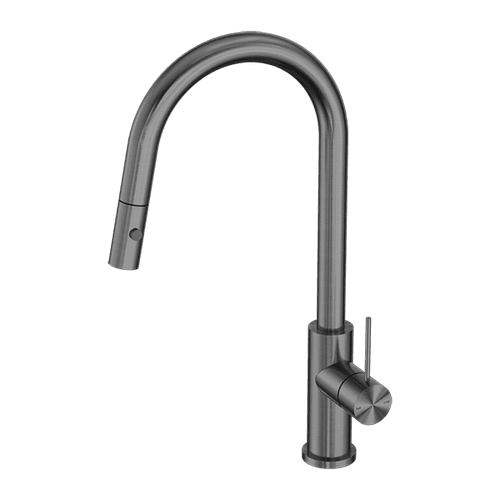 Mecca Pull Out Sink Mixer With Vegie Spray Function Gun Metal