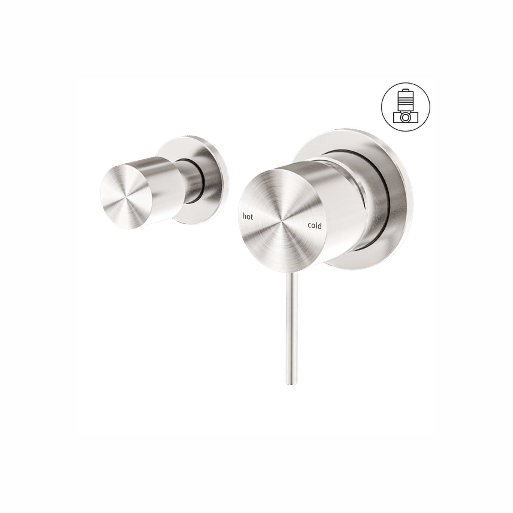 Mecca Shower Mixer With Horizontal 2 Way Divertor Brushed Nickel