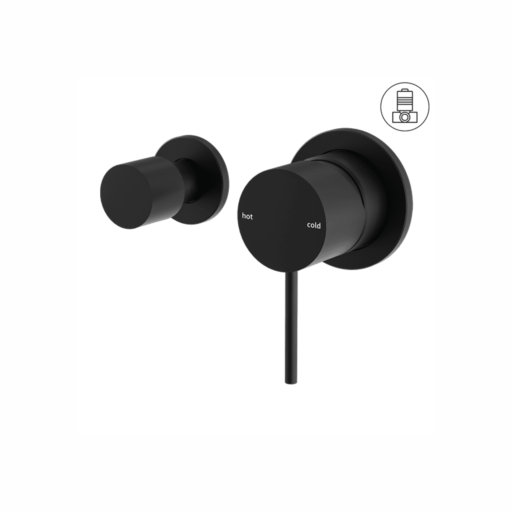 Mecca Shower Mixer With Horizontal 2 Way Divertor Matte Black
