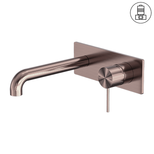 Mecca Wall Basin/Bath Mixer 230mm Brushed Bronze