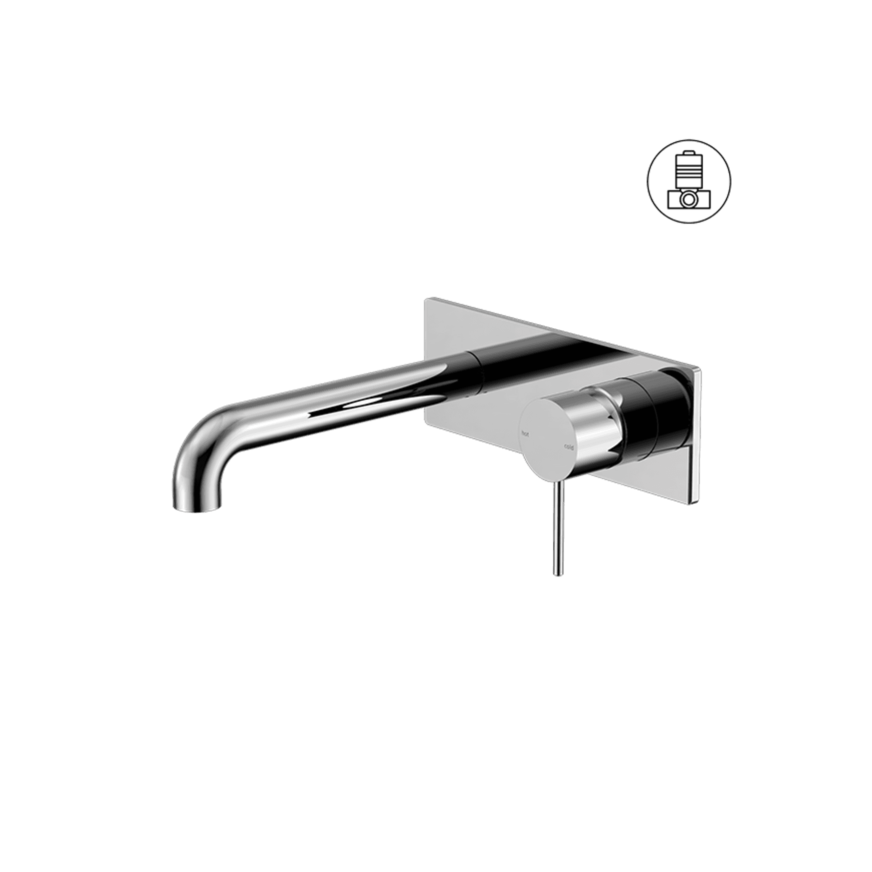Mecca Wall Basin/Bath Mixer 230mm Chrome