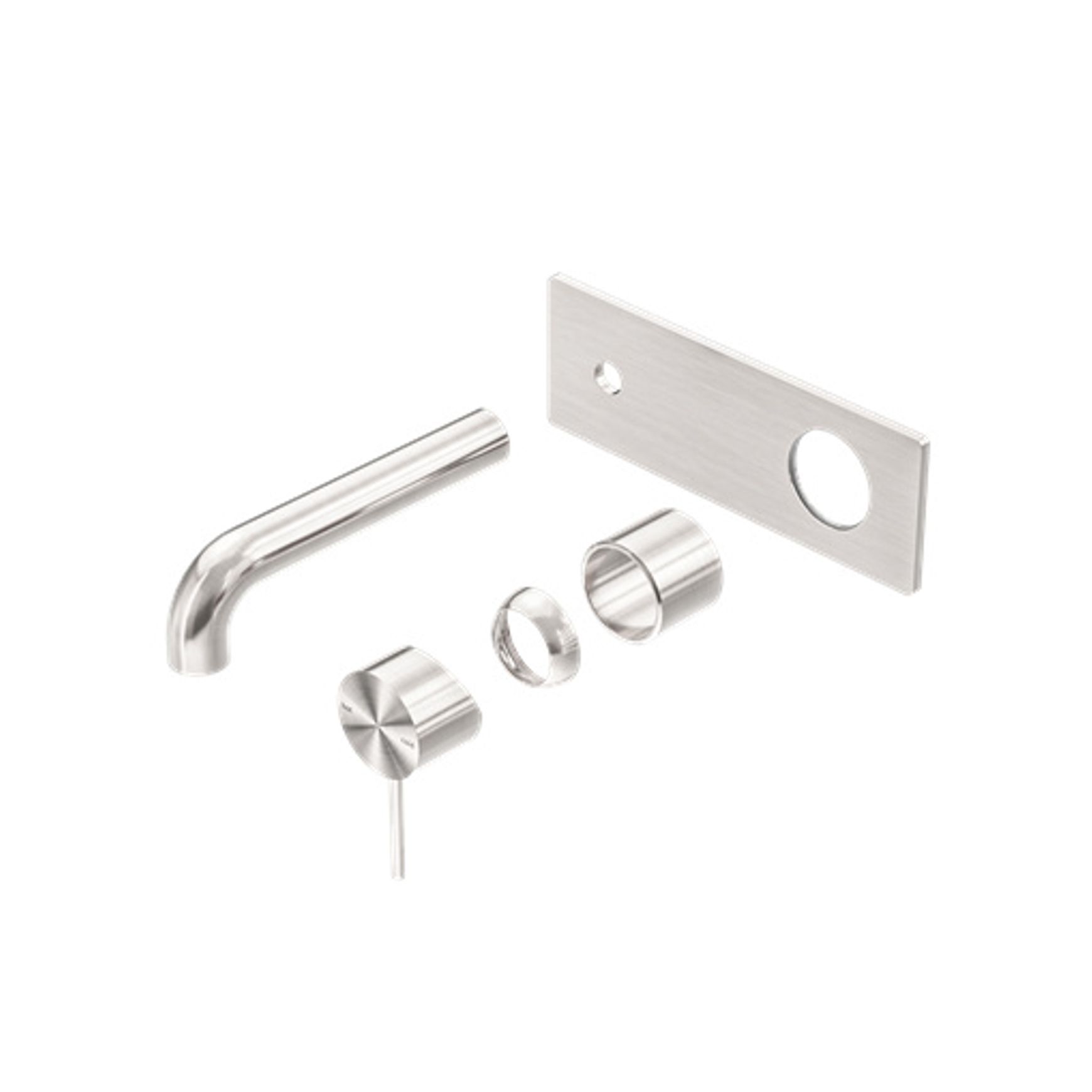 Mecca Wall Basin/Bath Mixer 185mm Trim Kits Only Brushed Nickel