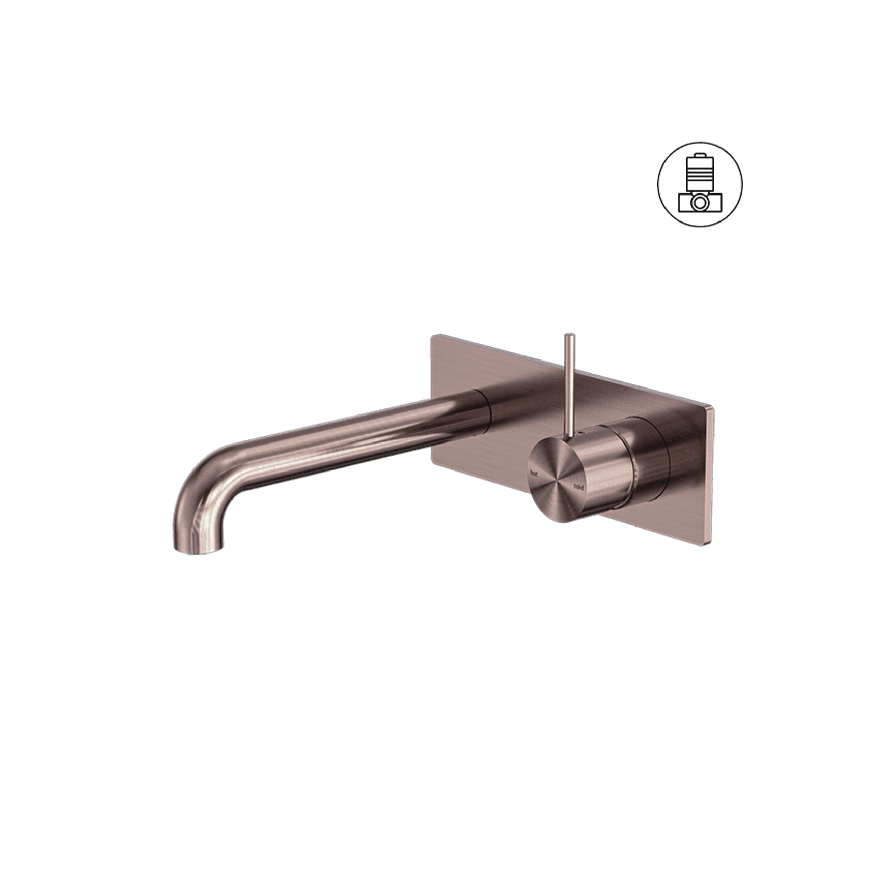 Mecca Wall Basin/Bath Mixer Handle Up 160mm Brushed Bronze