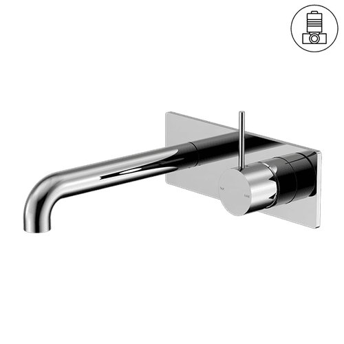 Mecca Wall Basin/Bath Mixer Handle Up 185mm Chrome