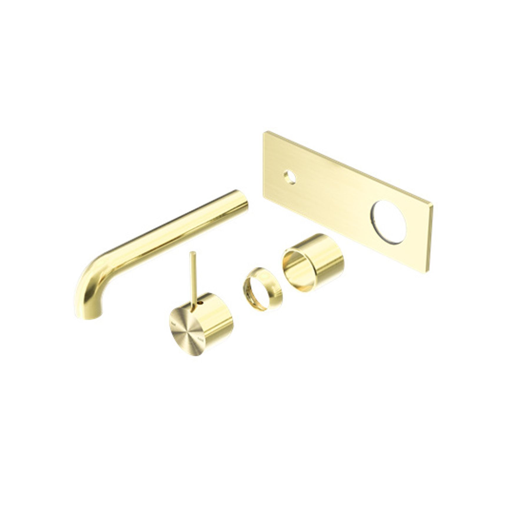 Mecca Wall Basin/Bath Mixer Handle Up 160mm Trim Kits Only Brushed Gold