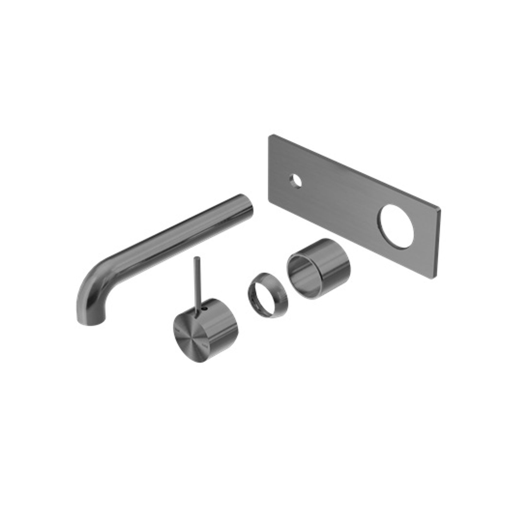 Mecca Wall Basin/Bath Mixer Handle Up 260mm Trim Kits Only Gun Metal