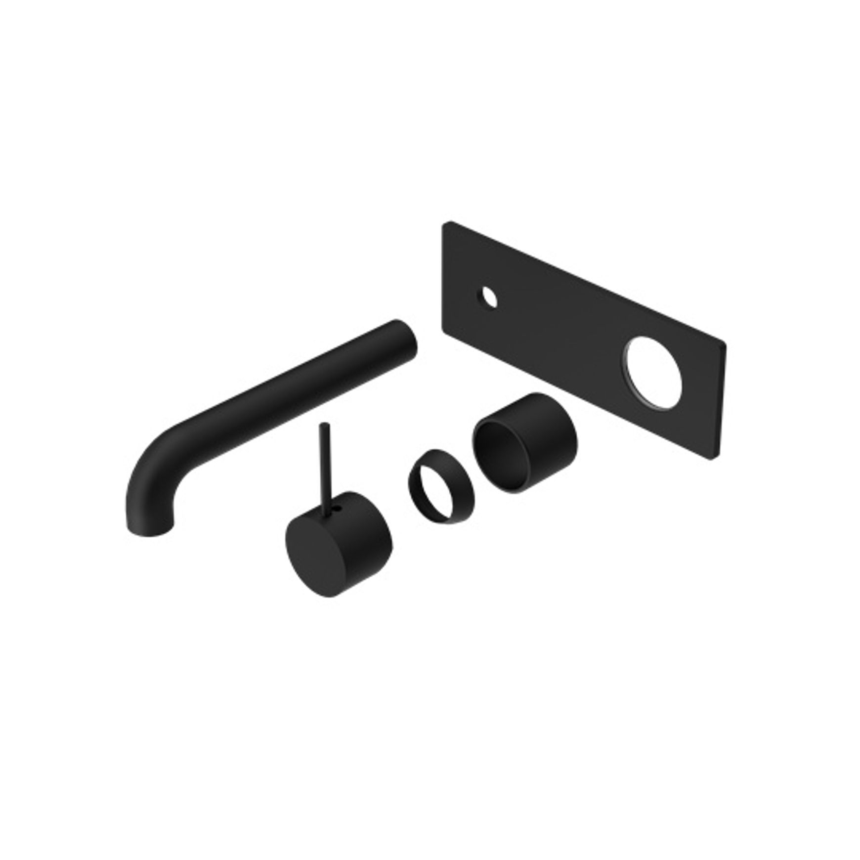 Mecca Wall Basin/Bath Mixer Handle Up 160mm Trim Kits Only Matte Black