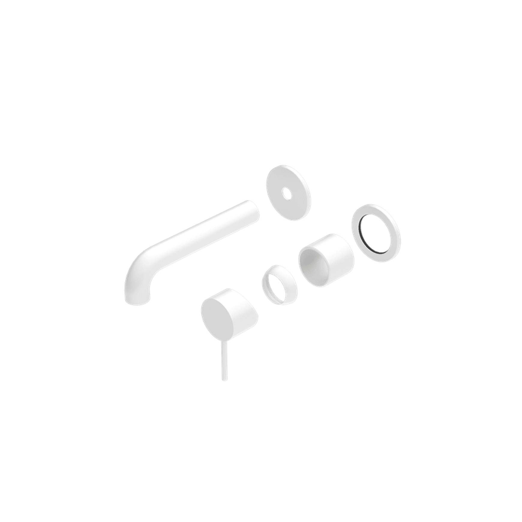 Mecca Wall Basin/Bath Mixer Separate Back Plate 160mm Trim Kits Only Matte White