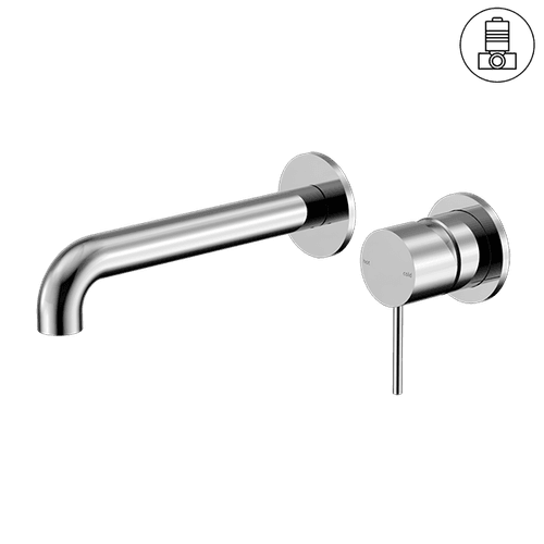 Mecca Wall Basin/Bath Mixer Separate Back Plate 185mm Chrome