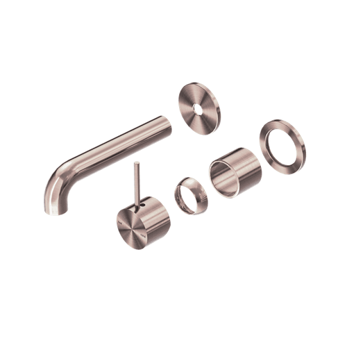 Mecca Wall Basin/Bath Mixer Separate Back Plate Handle Up 160mm Trim Kits Only Brushed Bronze