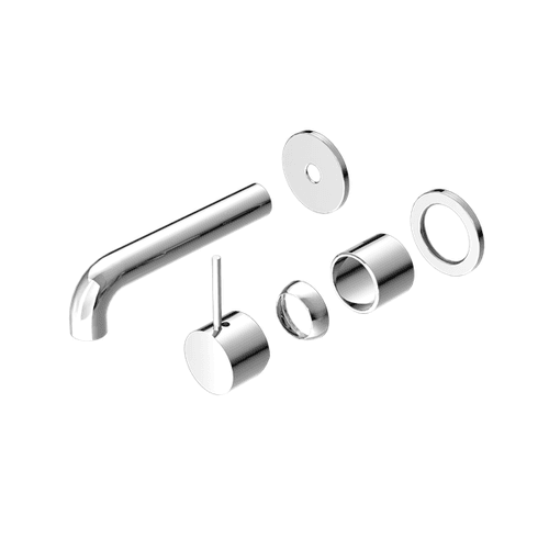 Mecca Wall Basin/Bath Mixer Separate Back Plate Handle Up 230mm Trim Kits Only Chrome