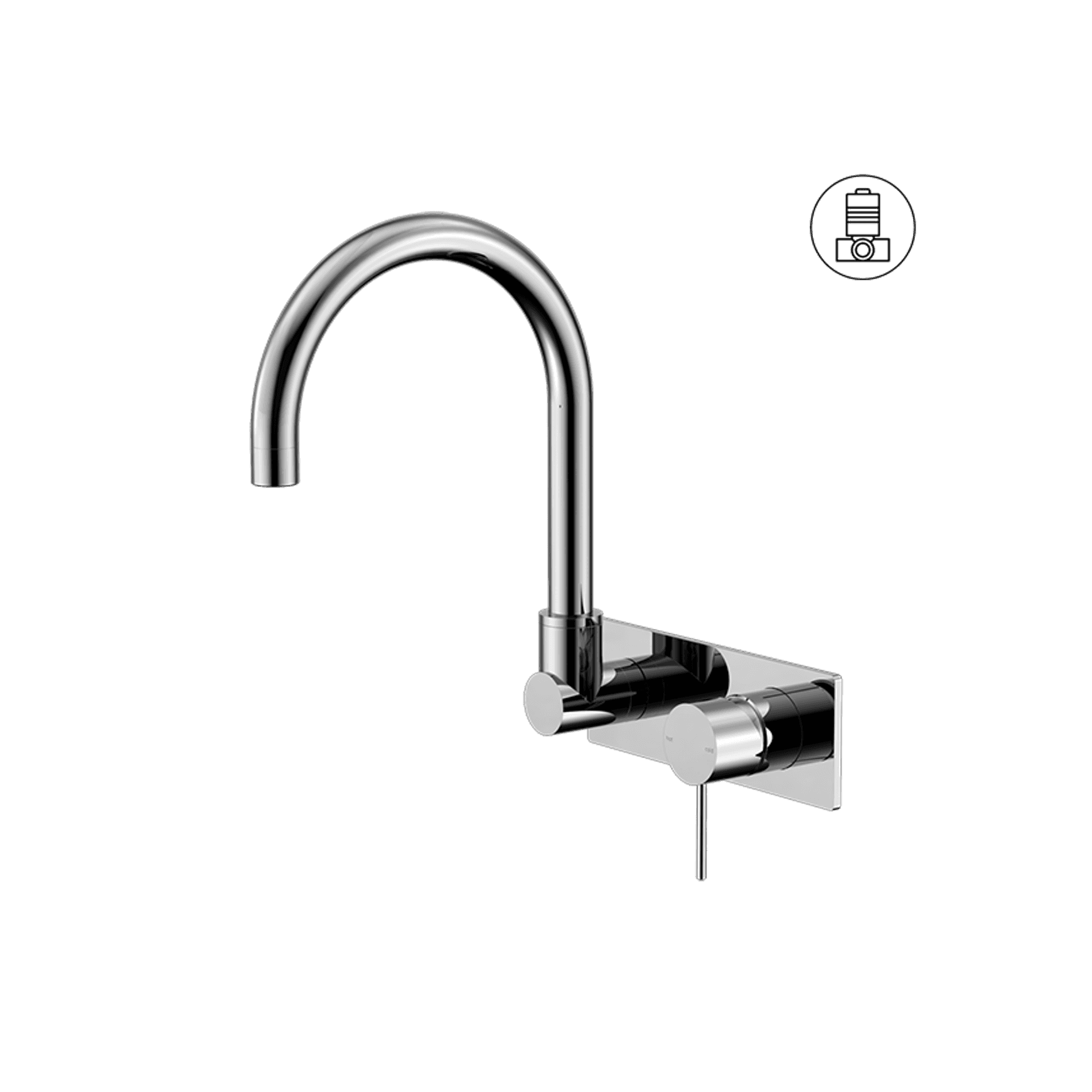 Mecca Wall Basin/Bath Mixer Swivel Spout Chrome
