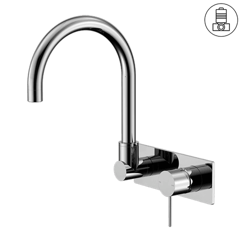 Mecca Wall Basin/Bath Mixer Swivel Spout Chrome