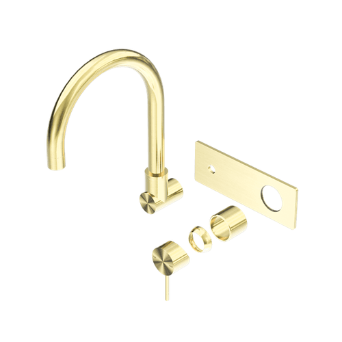 Mecca Wall Basin/Bath Mixer Swivel Spout Trim Kits Only Brushed Gold
