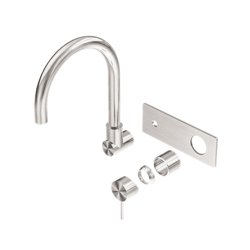 Mecca Wall Basin/Bath Mixer Swivel Spout Trim Kits Only Brushed Nickel