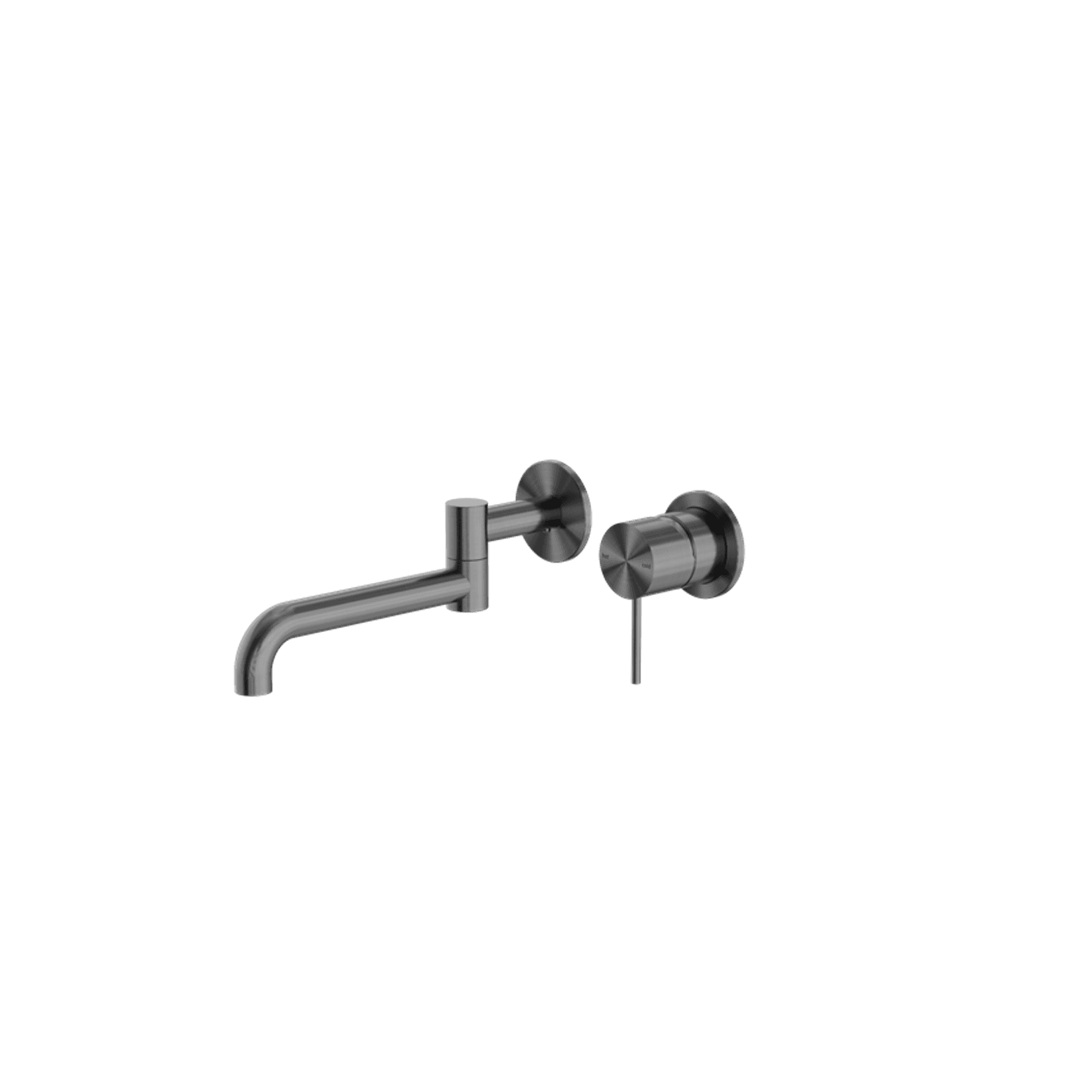 Mecca Wall Basin/Bath Mixer Swivel Spout 225mm Gun Metal