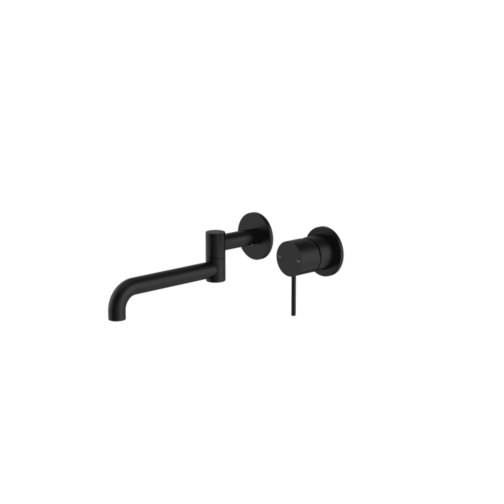Mecca Wall Basin/Bath Mixer Swivel Spout 225mm Matte Black