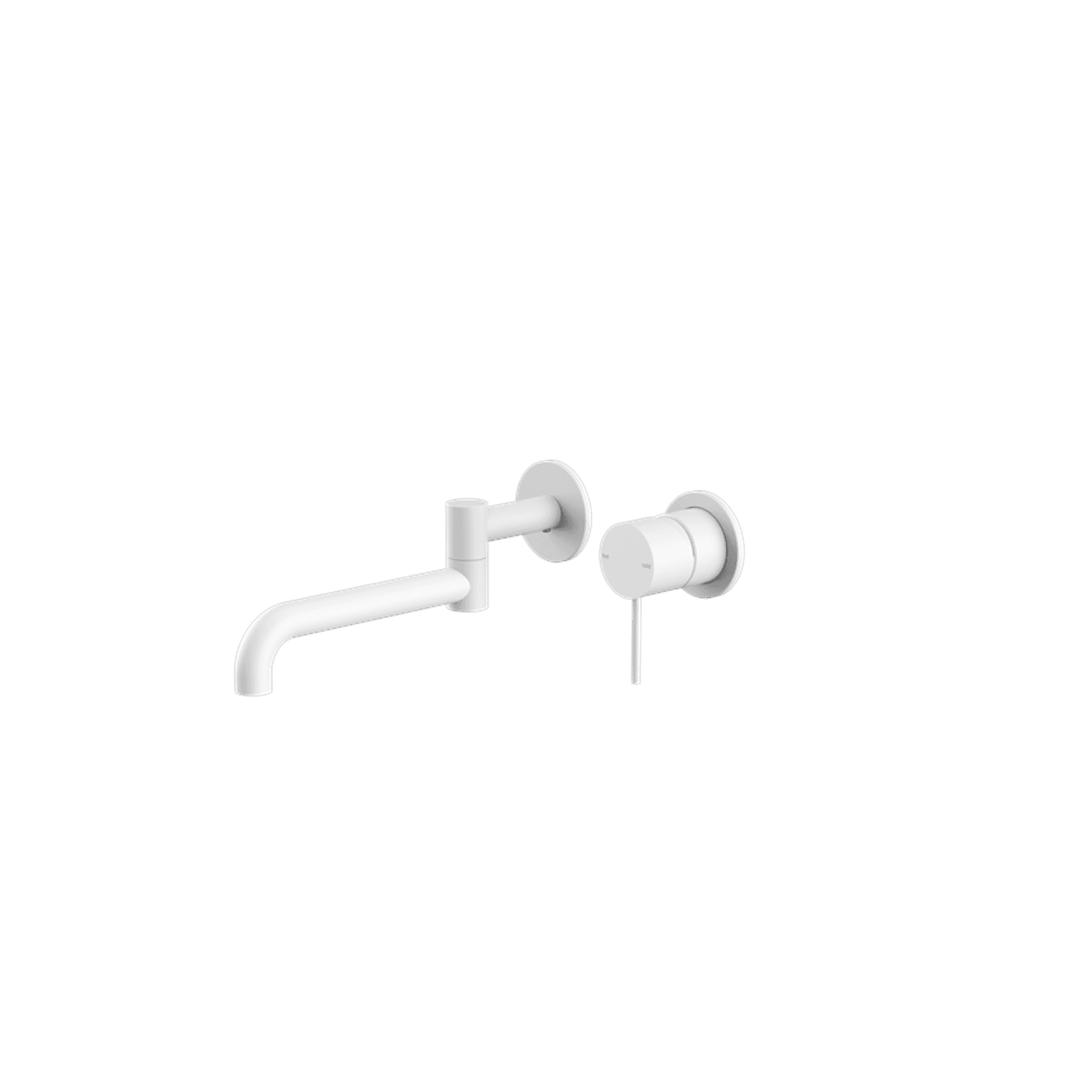 Mecca Wall Basin/Bath Mixer Swivel Spout 225mm Matte White