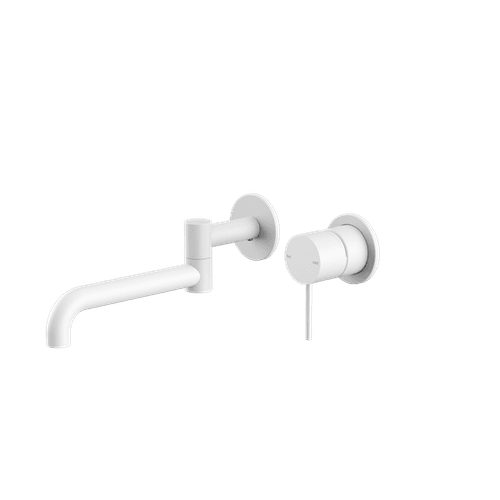 Mecca Wall Basin/Bath Mixer Swivel Spout 225mm Matte White
