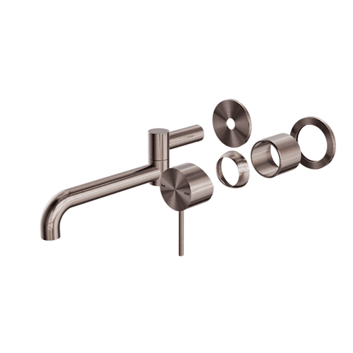 Mecca Wall Basin/Bath Mixer Swivel Spout 225mm Trim Kits Only Brushed Bronze
