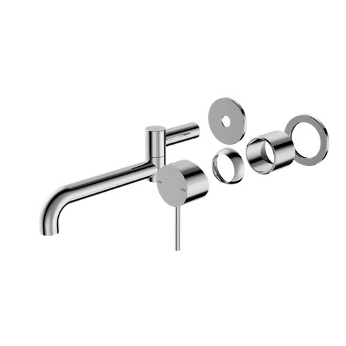 Mecca Wall Basin/Bath Mixer Swivel Spout 225mm Trim Kits Only Chrome