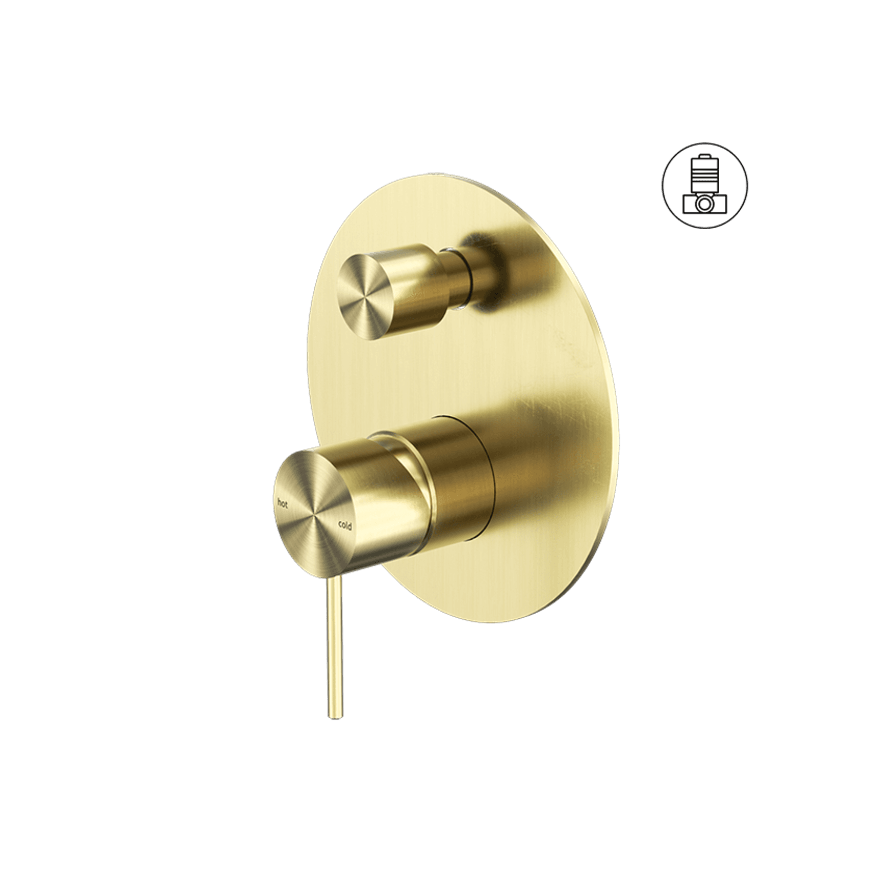 Mecca Shower Mixer With Divertor Brushed Gold