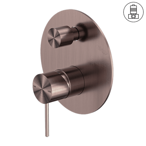 Mecca Shower Mixer With Divertor Brushed Bronze