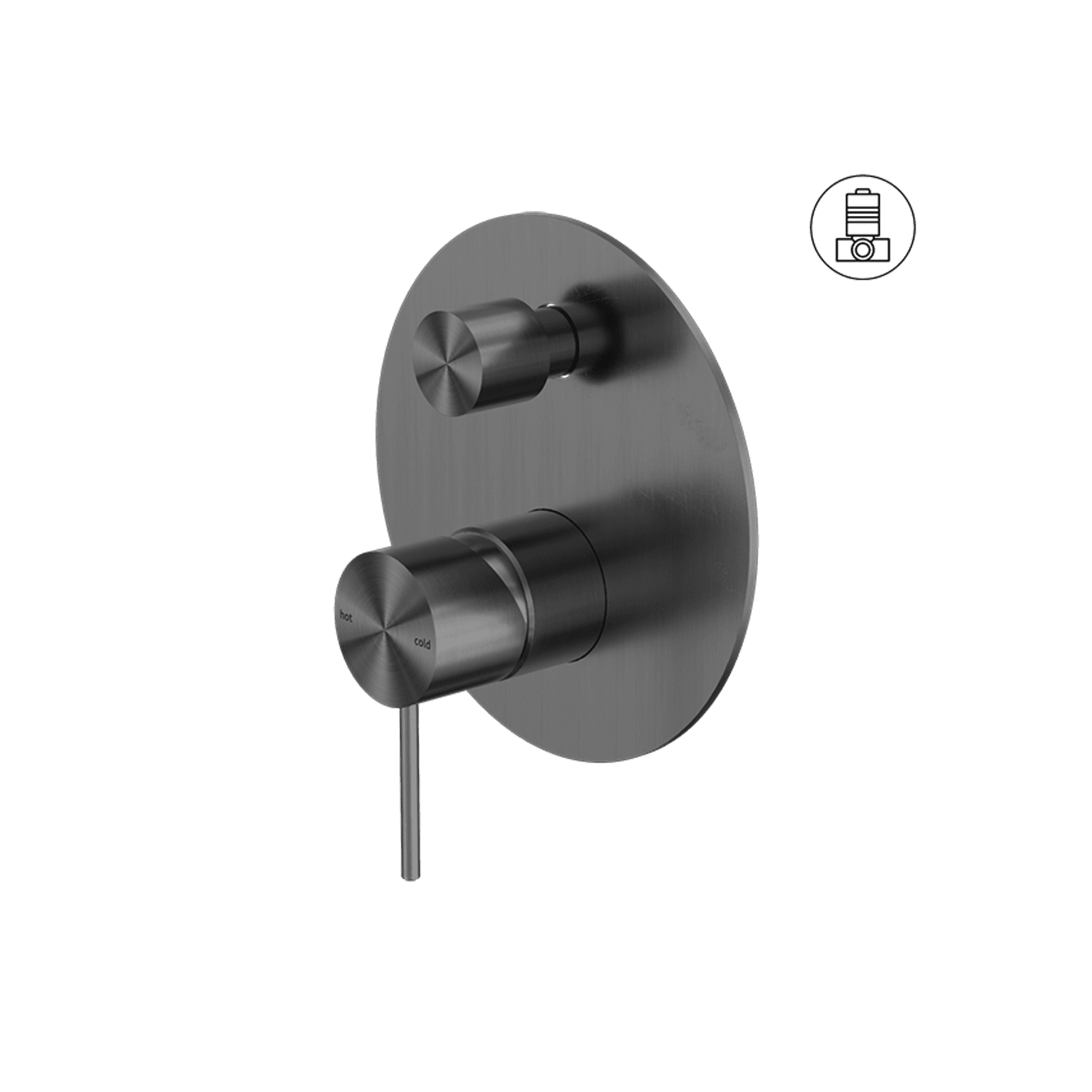 Mecca Shower Mixer With Divertor Gun Metal