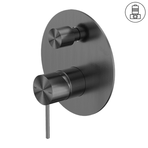 Mecca Shower Mixer With Divertor Gun Metal