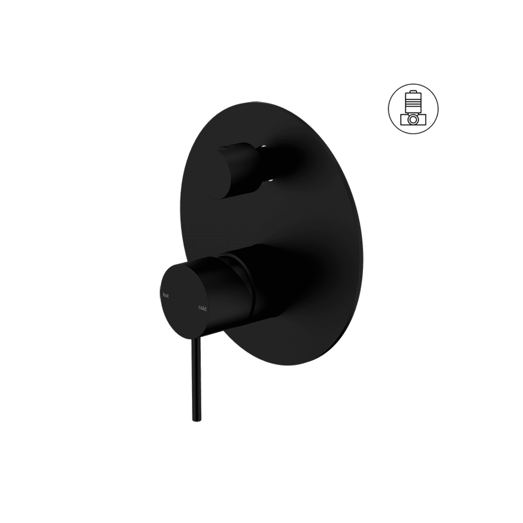 Mecca Shower Mixer With Divertor Matte Black
