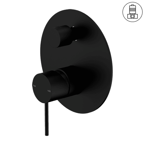 Mecca Shower Mixer With Divertor Matte Black