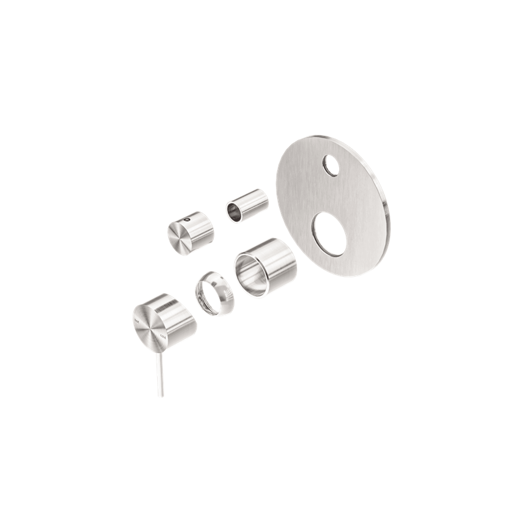 Mecca Shower Mixer With Divertor Trim Kits Only Brushed Nickel
